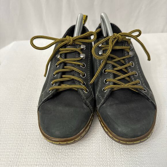 Dr Martens Shoes Womens Size 6 Black Leather Samira Lace Up Low Top Grunge - Picture 2 of 8